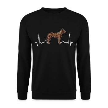 Hollandse Herder Sort chien de berger hollandais - Sweat-shirt Unisexe - noir - Devant - Alina (178cm) & Michal (187cm)