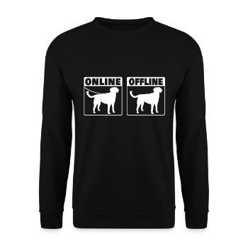 Petit Münsterländer chien de chasse en ligne - Sweat-shirt Unisexe - noir - Devant - Alina (178cm) & Michal (187cm)