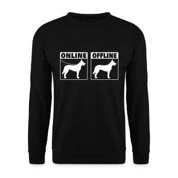 Hollandse Herder Sort chien de berger hollandais - Sweat-shirt Unisexe - noir - Devant - Alina (178cm) & Michal (187cm)