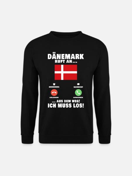 Dänemark Urlaub Anruf Fanö Reise Telefon Geschenk - Unisex Pullover - Schwarz