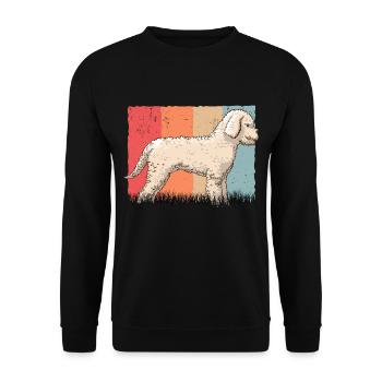 Lagotto Romagnolo Vintage Lagotti Retro Gift - Unisex Sweatshirt - black - Front - Alina (178cm) & Michal (187cm)