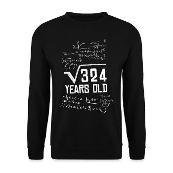 324 Jahre Alt Wurzel 18. Geburtstag Mathematiker - Unisex Pullover - Schwarz - Vorne - Alina (178cm) & Michal (187cm)