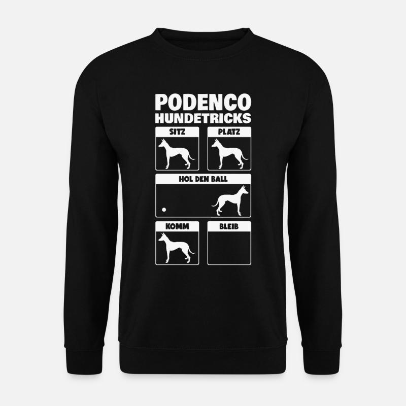 Podenco Hundetricks Windhund Ibizan Hound - Unisex Pullover - Schwarz