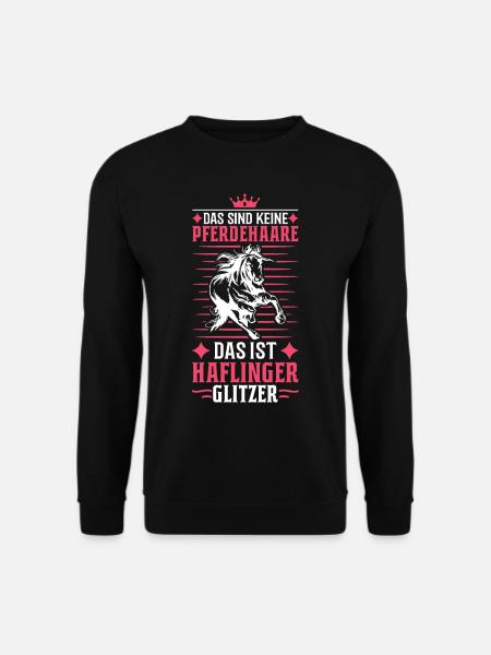 Haflinger Glitzer Pferd Reiterin Pferdemädchen - Unisex Pullover - Schwarz