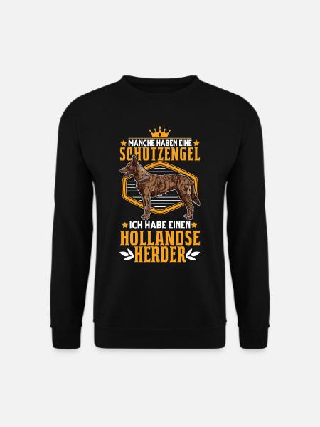 Hollandse Herder Schutzengel Holland Schäferhund - Unisex Pullover - Schwarz