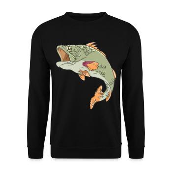 Carpes et autres espèces de poissons Pêche Idée cadeau - Sweat-shirt Unisexe - noir - Devant - Alina (178cm) & Michal (187cm)