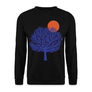 Tree of Life Yoga Retro Yoga Fan Yoga Teacher - Unisex Sweatshirt - black - Front - Alina (178cm) & Michal (187cm)