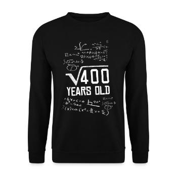400 ans racine 20 ans Mathématiste - Sweat-shirt Unisexe - noir - Devant - Alina (178cm) & Michal (187cm)
