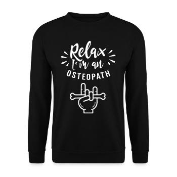 Relax I Am An Osteopath Osteopathy - Unisex Sweatshirt - black - Front - Alina (178cm) & Michal (187cm)