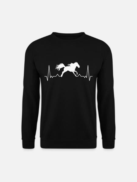 Friesenpferd Reiterin Friese Pferd - Unisex Pullover - Schwarz
