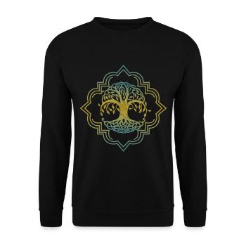 Le Weltenbaum Yggdrasil Vikings tattoo Design - Sweat-shirt Unisexe - noir - Devant - Alina (178cm) & Michal (187cm)