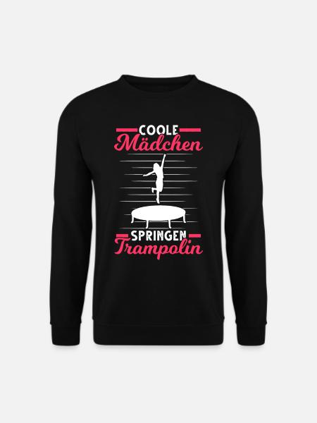 Coole Mädchen springen Trampolin Trampolinspringer - Unisex Pullover - Schwarz
