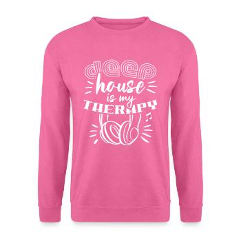 Deep House Est Ma thérapie DJ Techno Musique - Sweat-shirt Unisexe - rose - Devant