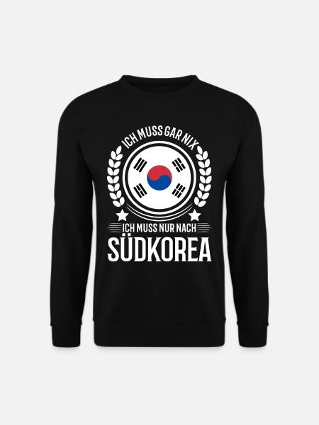 Südkorea Koranische Flagge Korea Souel Geschenk - Unisex Pullover - Schwarz