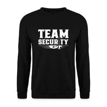 Team Security Security Security Security Guard - Unisex Sweatshirt - black - Front - Alina (178cm) & Michal (187cm)