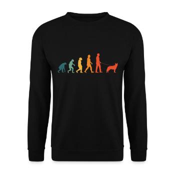 Cattle Australien Cattle Dog Retro Evolution Vintage - Sweat-shirt Unisexe - noir - Devant - Alina (178cm) & Michal (187cm)