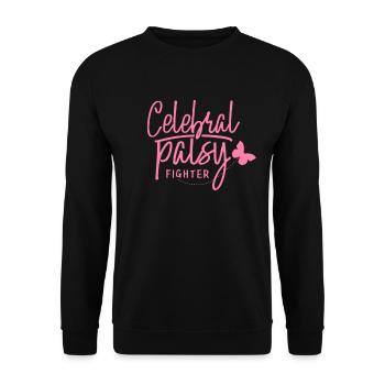 Fighter CP Cerebral Palsy Infantile Cerebral Palsy - Unisex Sweatshirt - black - Front - Alina (178cm) & Michal (187cm)
