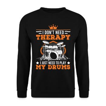 Batteur de thérapie par batterie - Sweat-shirt Unisexe - noir - Devant - Alina (178cm) & Michal (187cm)