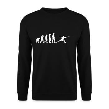 Fechten Evolution Fechter Fechtsport Sportfechter - Unisex Pullover - Schwarz - Vorne - Alina (178cm) & Michal (187cm)