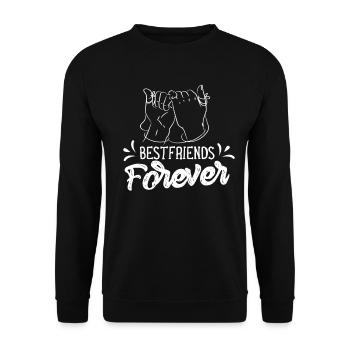Best Friends Forever Friends Best Friend - Unisex Sweatshirt - black - Front - Alina (178cm) & Michal (187cm)
