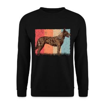 Hollandse Herder Retro Holland berger allemand - Sweat-shirt Unisexe - noir - Devant - Alina (178cm) & Michal (187cm)