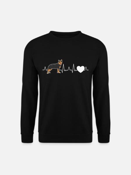 Australian Cattle Dog Herzschlag Hund - Unisex Pullover - Schwarz