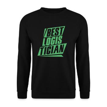 Bester Logistiker Logistik Logistikerin Spedition - Unisex Pullover - Schwarz - Vorne - Alina (178cm) & Michal (187cm)