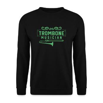Trombone musicien tromboniste - Sweat-shirt Unisexe - noir - Devant - Alina (178cm) & Michal (187cm)