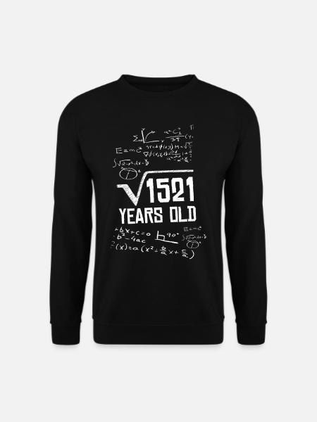 1521Jahre Alt Wurzel 39. Geburtstag Mathemathiker - Unisex Pullover - Schwarz