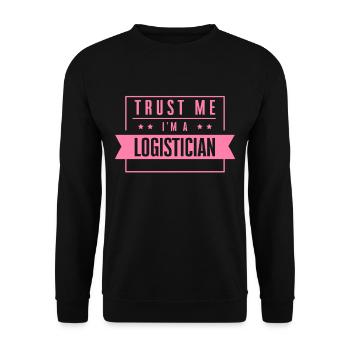 Je me fais confiance je suis logisticien logisticien - Sweat-shirt Unisexe - noir - Devant - Alina (178cm) & Michal (187cm)