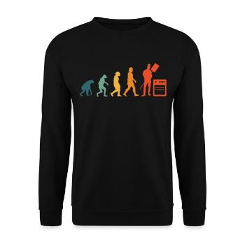 Baker Evolution Retro Master Confectioner - Unisex Sweatshirt - black - Front - Alina (178cm) & Michal (187cm)