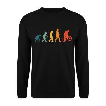 Vélo de cycliste rétro Bmx Evolution - Sweat-shirt Unisexe - noir - Devant - Alina (178cm) & Michal (187cm)