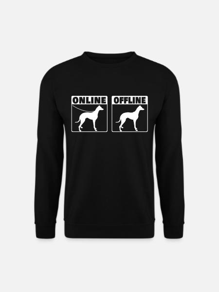 Whippet Hund Online Windhund Sighthound - Unisex Pullover - Schwarz