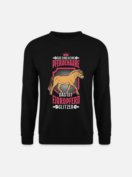 Fjordpferd Glitzer Norweger Pferdehaare Fjord - Unisex Pullover - Schwarz