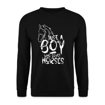 Seulement Un Garçon Le Cheval Aime La Cavalière - Sweat-shirt Unisexe - noir - Devant - Alina (178cm) & Michal (187cm)