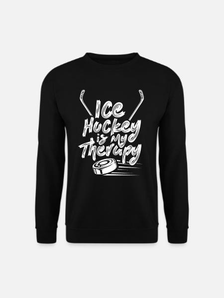 L'hockey su ghiaccio è la mia squadra di hockey su ghiaccio terapeutica - Felpa unisex - nero