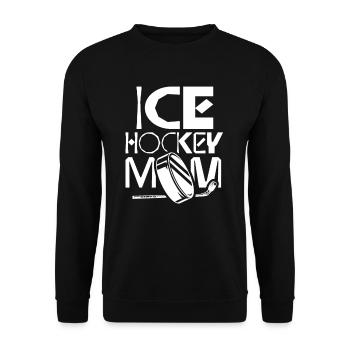 Eishockey Mama Team Eishockeyspieler Ice Hockey - Unisex Sweatshirt - black - Front - Alina (178cm) & Michal (187cm)