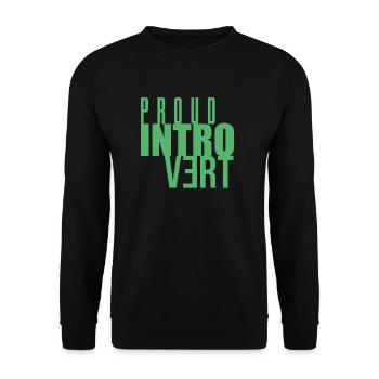 Timide introverti fier Introverti Introverti - Sweat-shirt Unisexe - noir - Devant - Alina (178cm) & Michal (187cm)