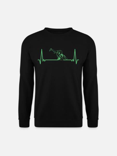 Wrestling Herzschlag EKG Ringen Ringer - Unisex Pullover - Schwarz