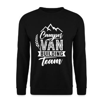Campervan construire voiture de camping-car de l’équipe - Sweat-shirt Unisexe - noir - Devant - Alina (178cm) & Michal (187cm)