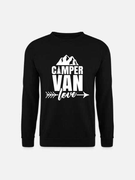 Campervan Liebe Wohnmobil Reisemobil Wohnwagen - Unisex Pullover - Schwarz