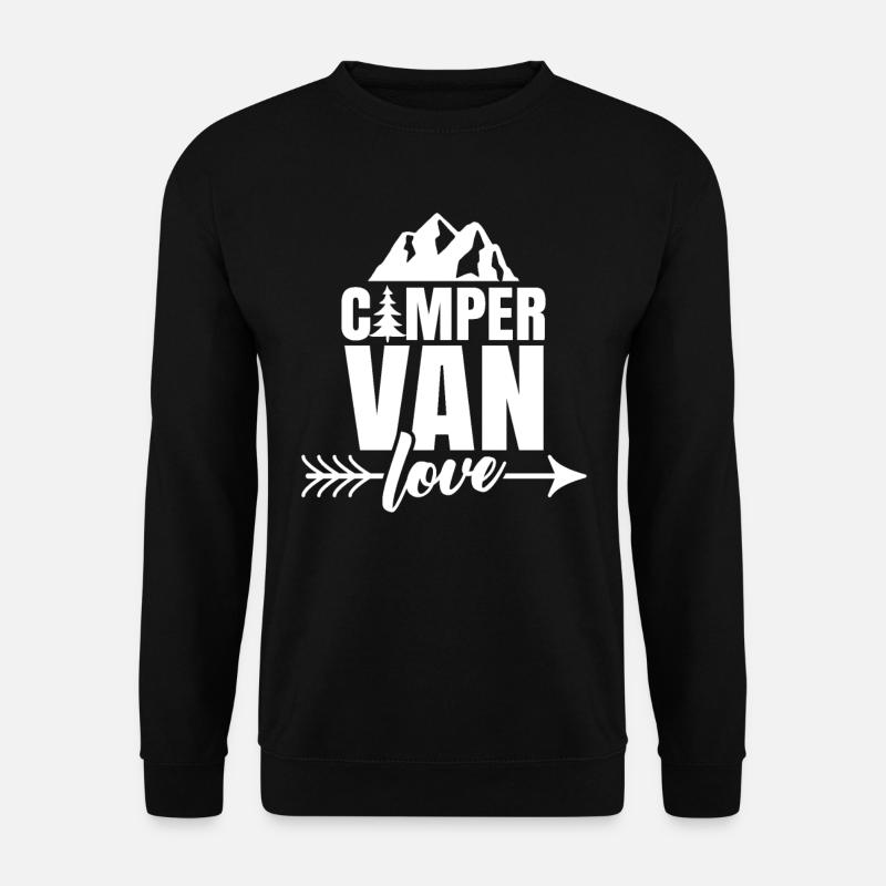 Campervan Liebe Wohnmobil Reisemobil Wohnwagen - Unisex Pullover - Schwarz
