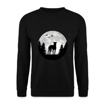 Greyhound Mond Britischer Windhund Besitzer - Unisex Pullover - Schwarz - Vorne - Alina (178cm) & Michal (187cm)