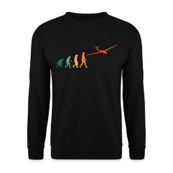 Planeur Evolution Rétro Pilote - Sweat-shirt Unisexe - noir - Devant - Alina (178cm) & Michal (187cm)