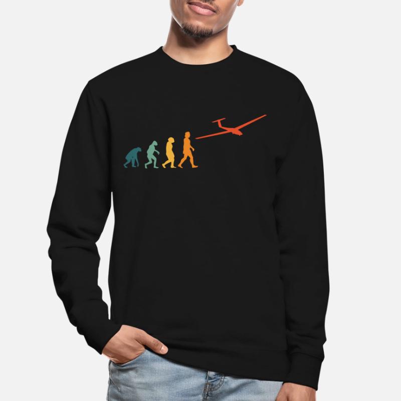 Planeur Evolution Rétro Pilote Sweat-shirt Unisexe