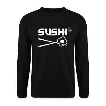 Sushi Sushiliebhaber Japanisch Essen Japan - Unisex Pullover - Schwarz - Vorne - Alina (178cm) & Michal (187cm)