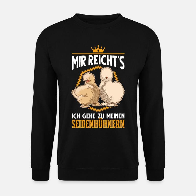 Seidenhuhn Züchter Seidenhühner Silkie Huhn - Unisex Pullover - Schwarz