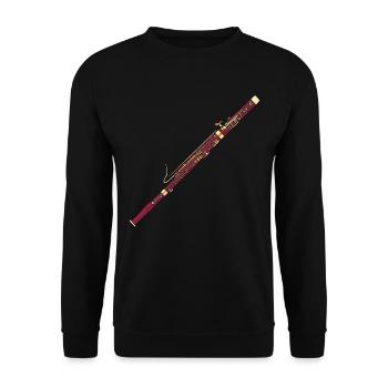 Basson instrument fagottist cadeau basson joueur - Sweat-shirt Unisexe - noir - Devant - Alina (178cm) & Michal (187cm)