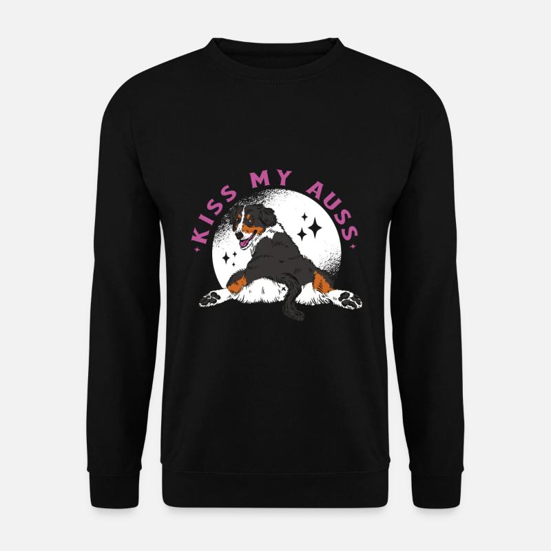 Kiss my Auss Aussie Australian Shepherd - Unisex Pullover - Schwarz
