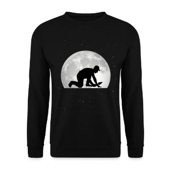 Tiler Moon Mosaic Layer Plate Layer - Unisex Sweatshirt - black - Front - Alina (178cm) & Michal (187cm)
